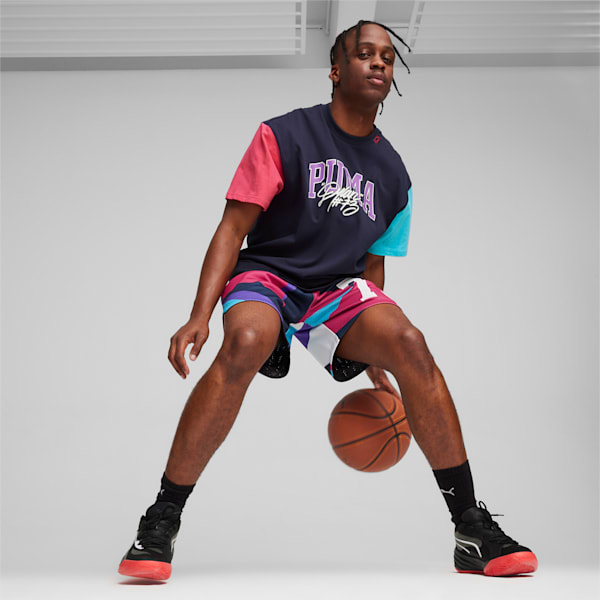 メンズ バスケットボール ディラン ギフト ショップ 半袖 Tシャツ I, PUMA Navy, extralarge-IND
