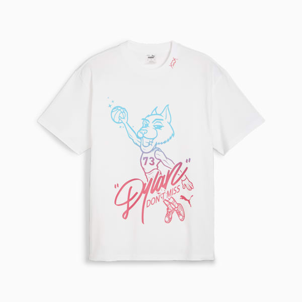 メンズ バスケットボール ディラン ギフト ショップ 半袖 Tシャツ II, PUMA White, extralarge-AUS