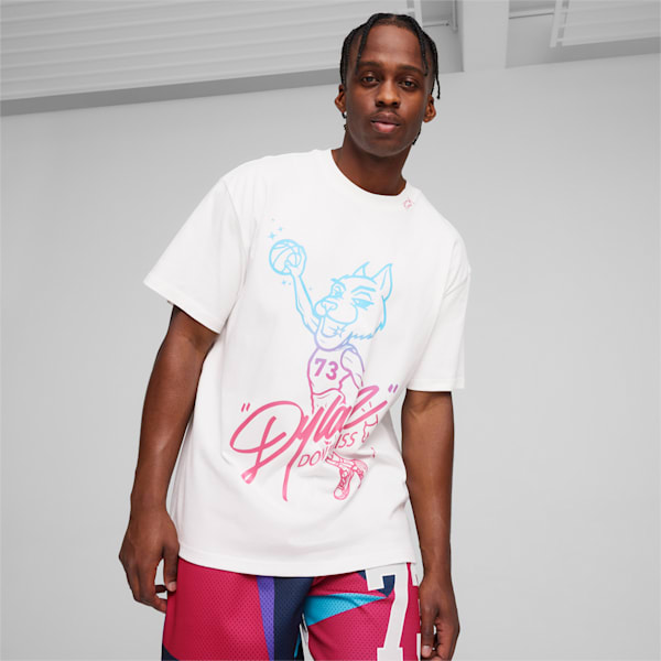 メンズ バスケットボール ディラン ギフト ショップ 半袖 Tシャツ II, PUMA White, extralarge-AUS