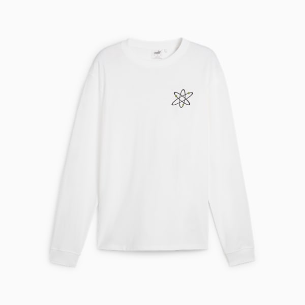 MELO x DEXTER'S LAB Men's Basketball Long Sleeve Tee, PUMA White, extralarge