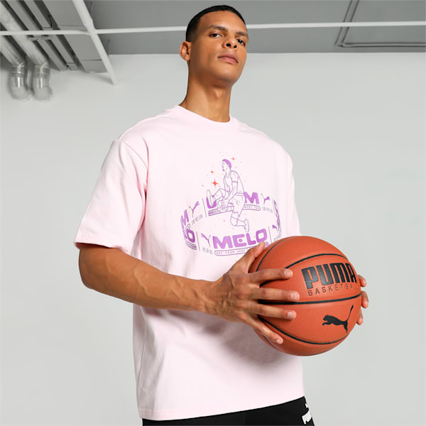 MELO IRIDESCENT Men's Basketball T-shirt, Whisp Of Pink, extralarge-IND