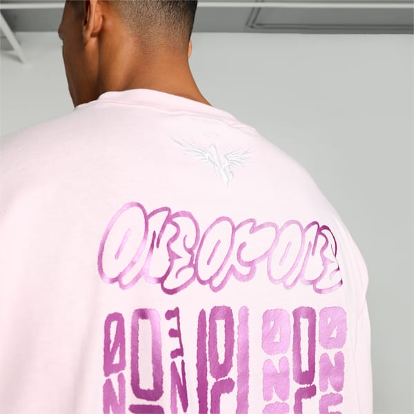 MELO IRIDESCENT Men's Basketball T-shirt, Whisp Of Pink, extralarge-IND