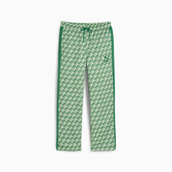 T7 Men's Straight Track Pants, Archive Green-AOP, extralarge