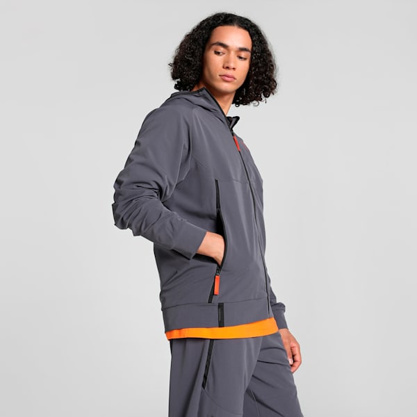 PUMATECH Men's Track Jacket, Galactic Gray-Redmazing, extralarge-IND
