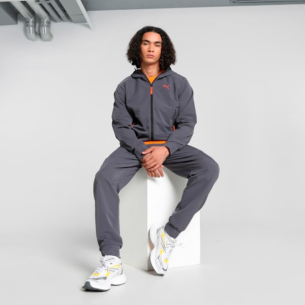 PUMATECH Men's Track Jacket, Galactic Gray-Redmazing, extralarge-IND