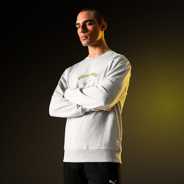 SENNA A VIDA Men's Motorsport Sweatshirt, Light Gray Heather, extralarge-IND