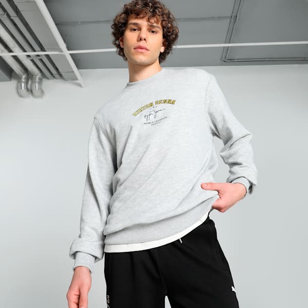 SENNA A VIDA Men's Motorsport Sweatshirt, Light Gray Heather, extralarge-IND