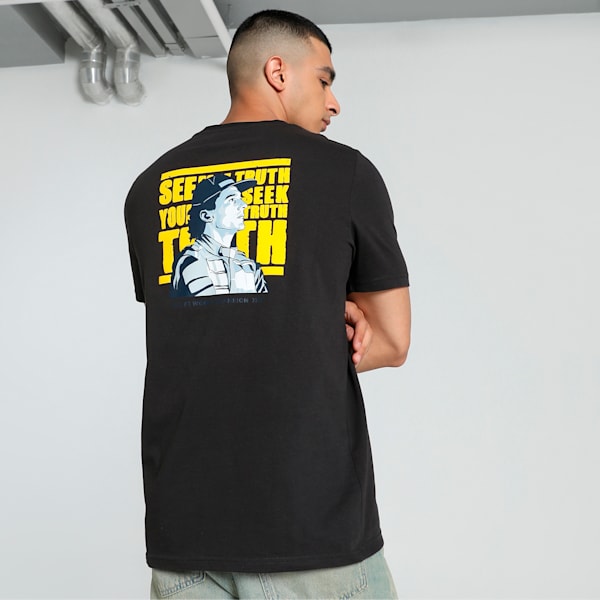 SENNA A VIDA Men's Motorsport Tee, PUMA Black, extralarge