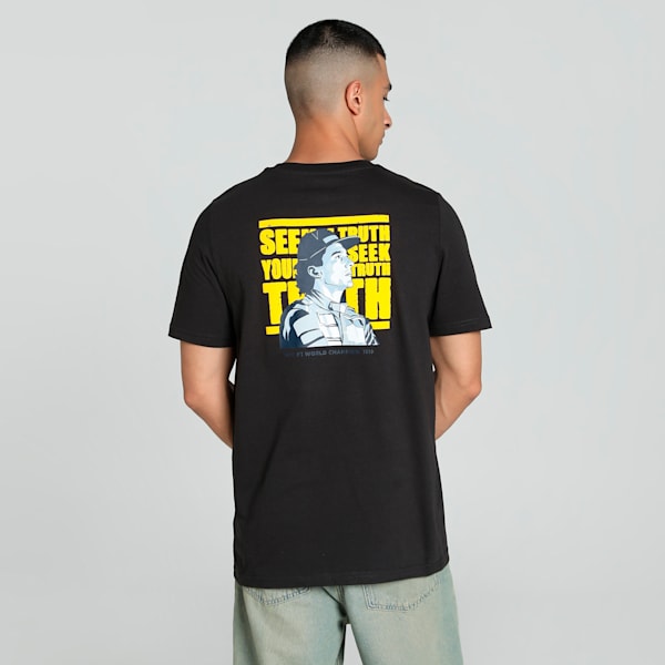 SENNA A VIDA Men's Motorsport T-shirt, PUMA Black, extralarge-IND