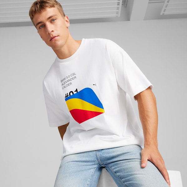 BMW M Motorsport Calder Men's Oversized T-shirt, PUMA White, extralarge-IND