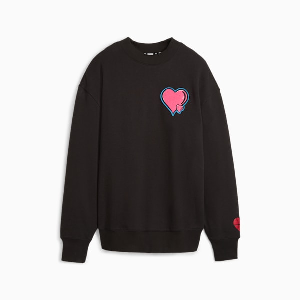 Whole Lotta Love Women's Basketball Sweatshirt, PUMA Black, extralarge