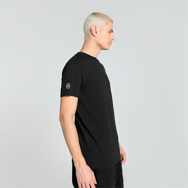 BMW M Motorsport Garage Crew Men's T-shirt, PUMA Black, extralarge-IND