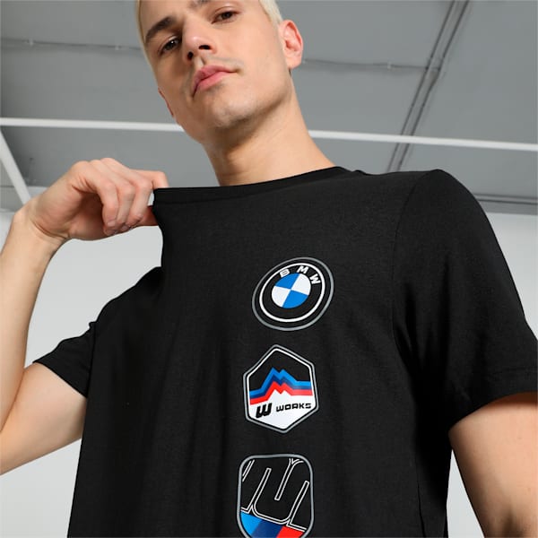 BMW M Motorsport Garage Crew Men's T-shirt, PUMA Black, extralarge-IND