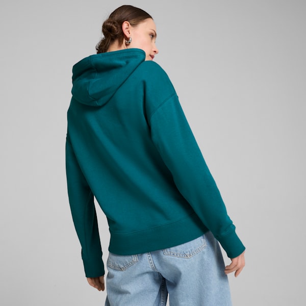 CLASSICS Shiny Logo Women's Hoodie, Cold Green, extralarge