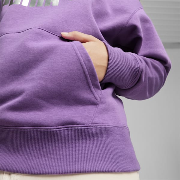 Sudadera con capucha para mujer CLASSICS Shiny Logo, Ultra Violet, extralarge