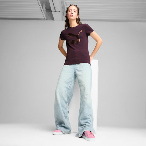 CLASSICS Shiny Logo Women's Tee, Midnight Plum, extralarge