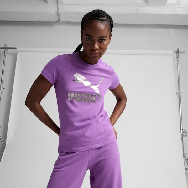 CLASSICS Shiny Logo Women's Tee, Ultraviolet, extralarge