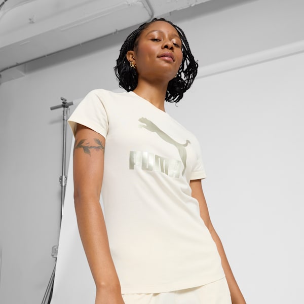 CLASSICS Shiny Logo Women's Tee, Alpine Snow, extralarge