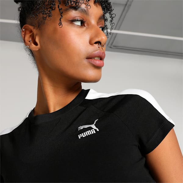 ICONIC T7 Women's Crop T-shirt, PUMA Black, extralarge-IND
