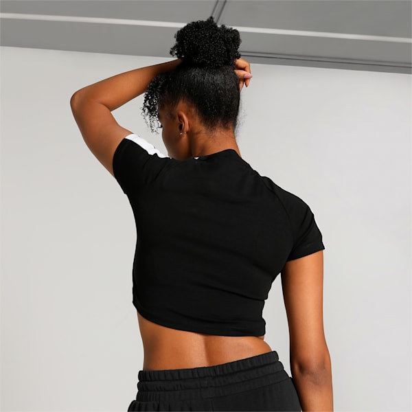 ICONIC T7 Women's Crop T-shirt, PUMA Black, extralarge-IND