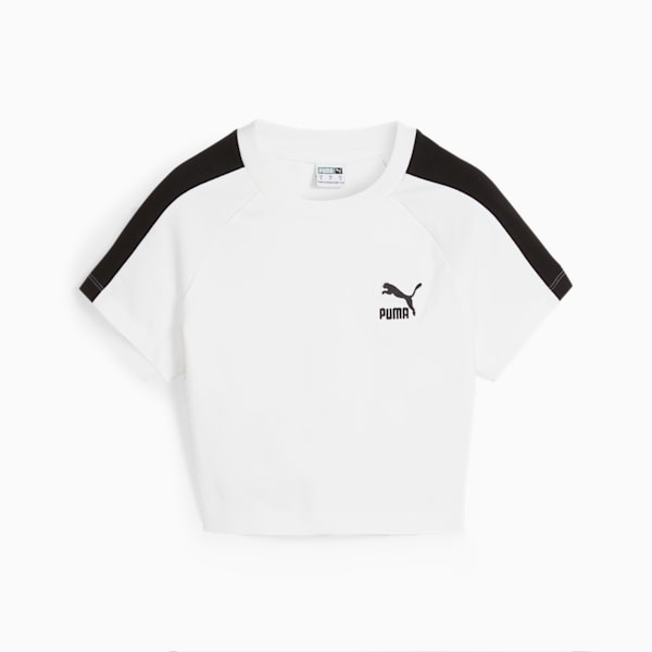 ICONIC T7 Women's Crop T-shirt, PUMA White, extralarge-IND