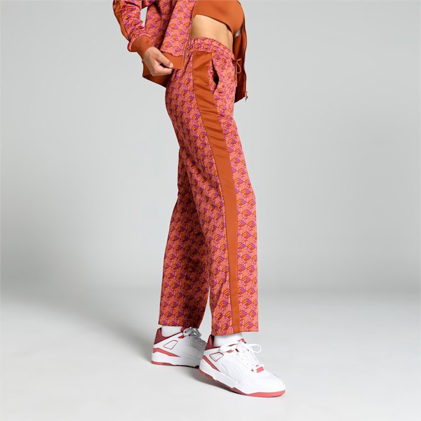 T7 Women's Straight Track Pants, Teak-AOP, extralarge-IND
