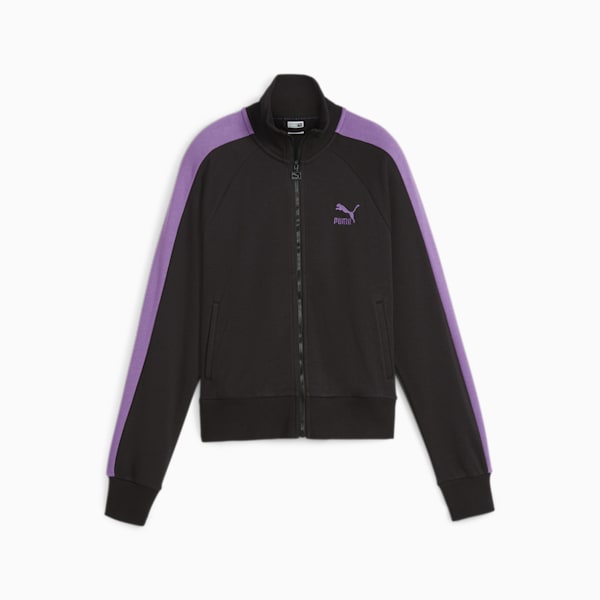 ICONIC T7 Women's Track Jacket, PUMA Black-Ultraviolet, extralarge-IND