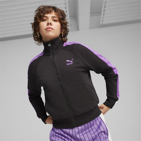 ICONIC T7 Women's Track Jacket, PUMA Black-Ultraviolet, extralarge-IND