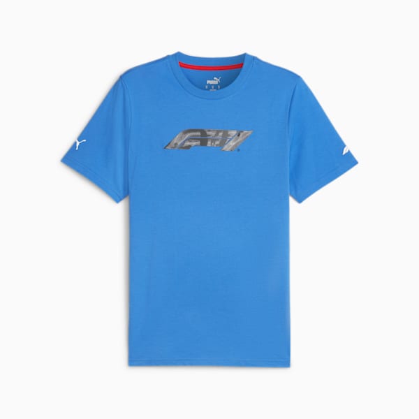 F1 Motorsport Men's Logo Graphic T-shirt, Bluemazing, extralarge-IND