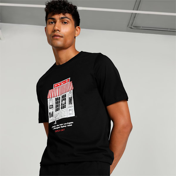 Graphics Café PUMA Men's Tee, PUMA Black, extralarge-IND