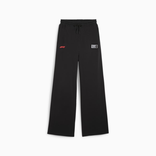 F1 Motorsport Women's Wide-Leg Sweatpants, PUMA Black, extralarge-IND