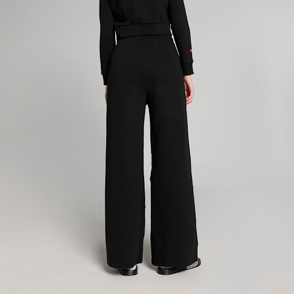 F1 Motorsport Women's Wide-Leg Sweatpants, PUMA Black, extralarge-IND