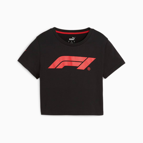 F1 Motorsport Women's Slim Fit Crop T-shirt, PUMA Black, extralarge-IND