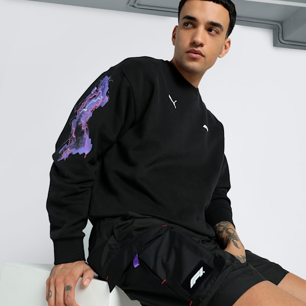 F1® Neon Energy Men's Relaxed Fit Sweatshirt, PUMA Black, extralarge-IND