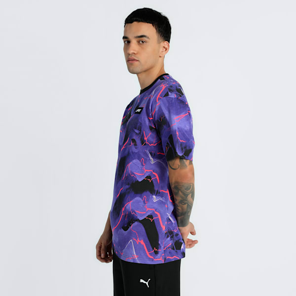 F1® Neon Energy All-Over Print Men's Relaxed Fit Motorsport Tee, PUMA Black-AOP, extralarge-IND