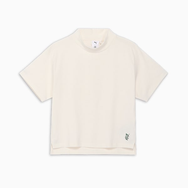 ウィメンズ ゴルフ PUMA x QGC 半袖 モックネックシャツ, Warm White, extralarge-JPN