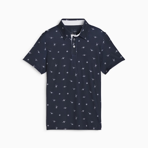 MATTR Skulls Polo Boys, Deep Navy-Melon Punch, extralarge-GBR