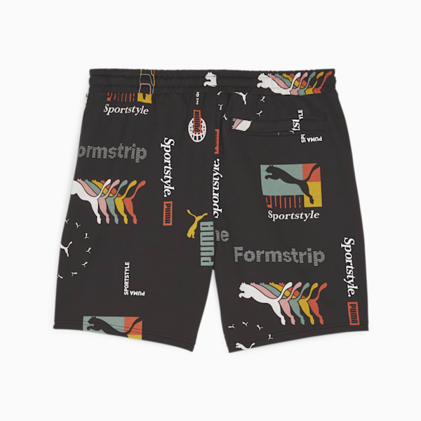 CLASSICS BRAND LOVE Men's Shorts, PUMA Black-AOP, extralarge-IND