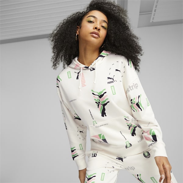 CLASSICS Brand Love Women's Hoodie, Warm White, extralarge-IND