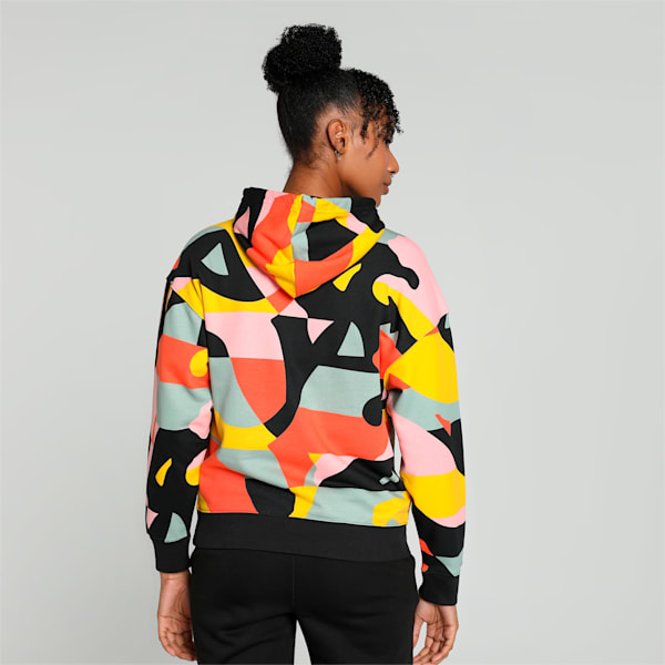 SWxP Graphic TR Women's Hoodie, PUMA White-AOP, extralarge-IND