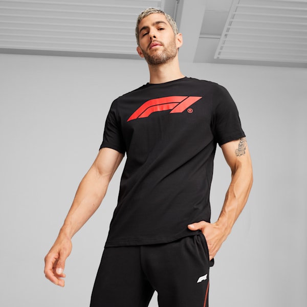 PUMA x F1® ESS Men's Motorsport Logo Tee, PUMA Black, extralarge