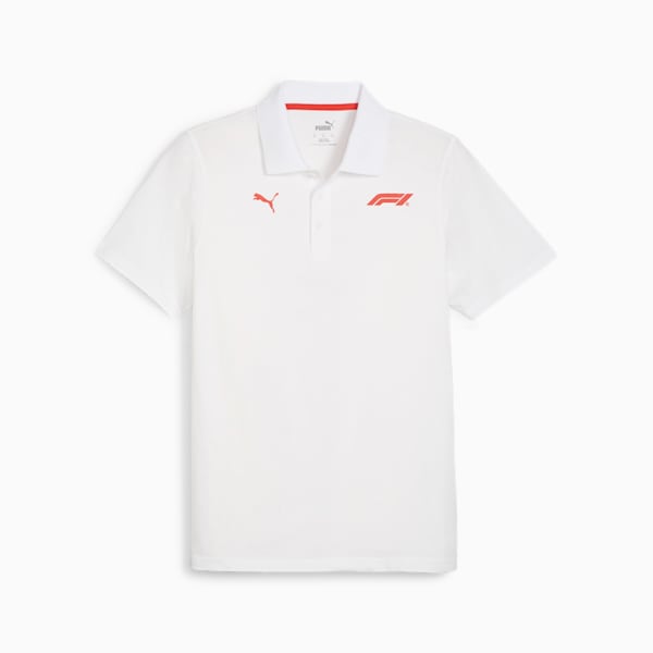 F1 Logo Men's Motorsport Polo, PUMA White, extralarge-IND