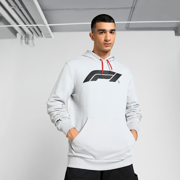F1 Men's Motorsport Logo Hoodie, Ash Gray, extralarge-IND