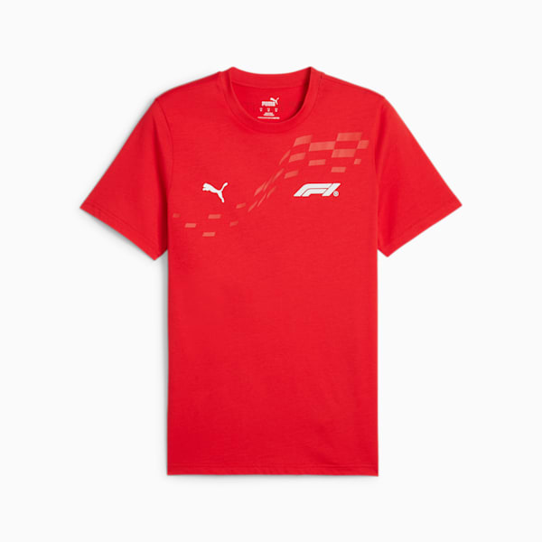 F1 Motorsport Graphic Men's T-shirt, Pop Red, extralarge-IND