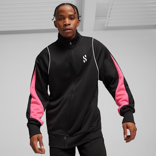 Chamarra para hombre Scoot x Northern Lights T-73, PUMA Black-Glowing Pink, extralarge