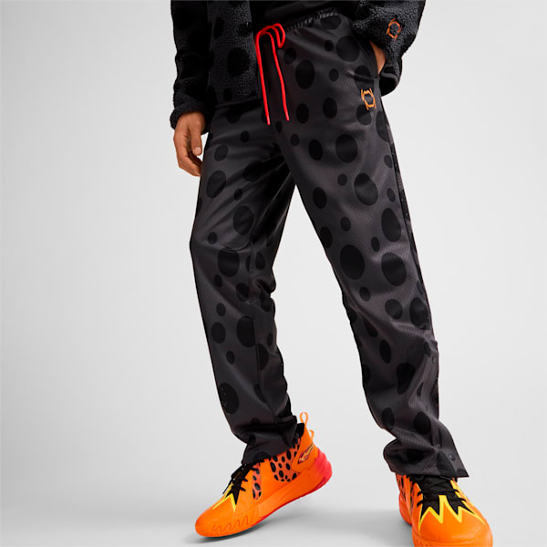Nike Sweatpants Mens XL Iron Grey Polyester Black Swoosh Baggy