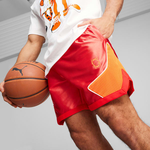 PUMA HOOPS x CHEETOS® Men's Shorts, For All Time Red-Rickie Orange, extralarge