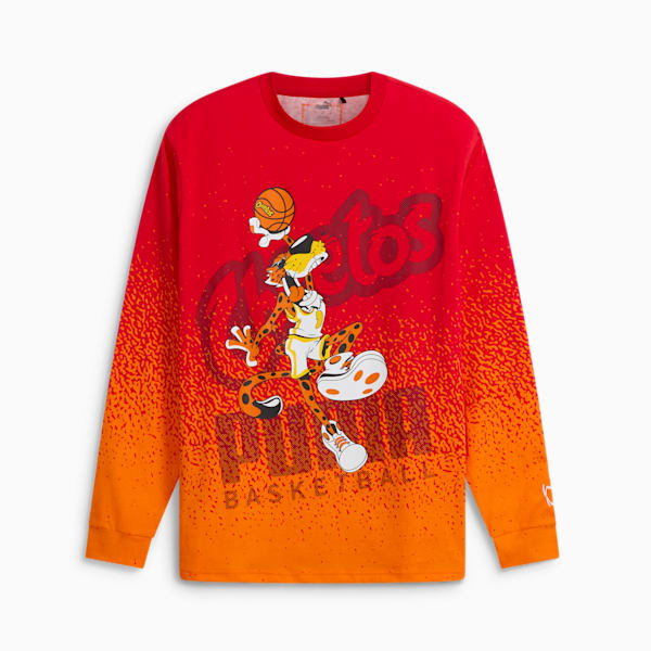 Playera de mangas largas PUMA HOOPS x CHEETOS®, For All Time Red-Rickie Orange, extralarge