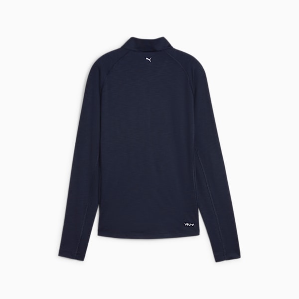 You-V Solid Women's Golf 1/4 Zip Pullover, Deep Navy, extralarge-GBR