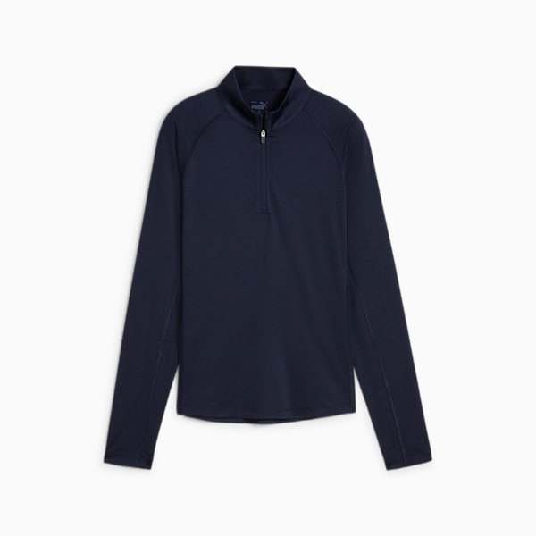 You-V Solid Women's Golf 1/4 Zip Pullover, Deep Navy, extralarge-GBR